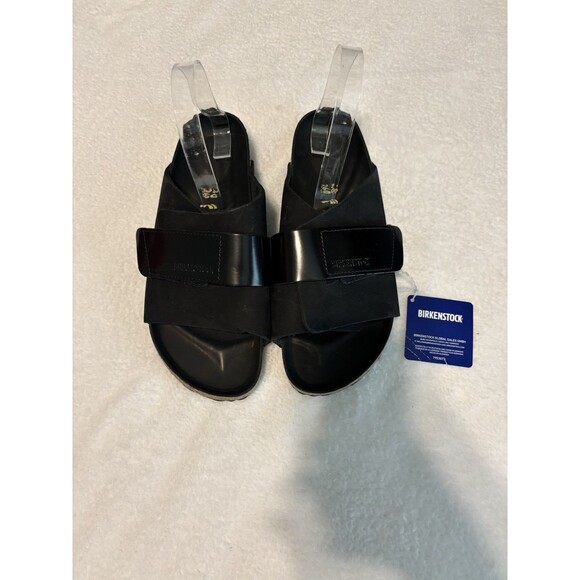 Birkenstock High Shine Kyoto Black Tape Size Sandals EU Unisex women 9 Men 7